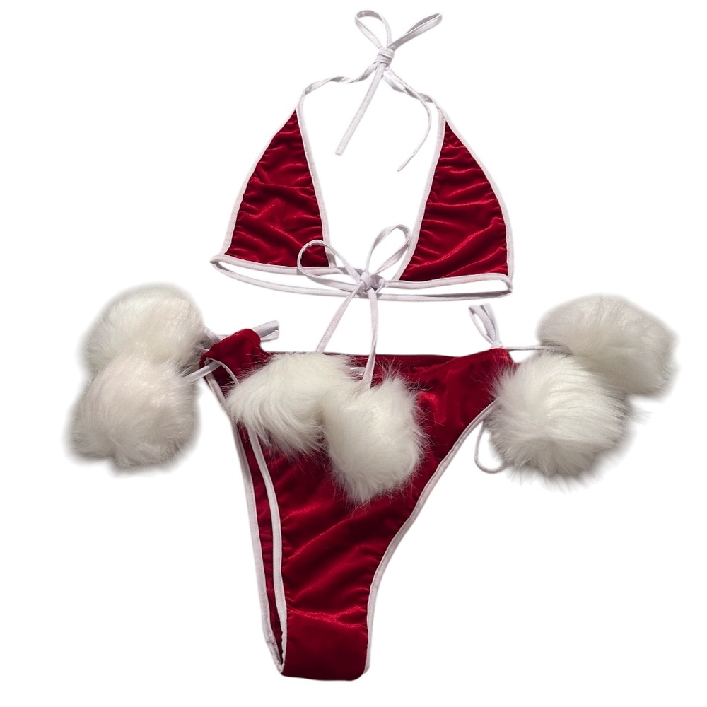 Christmas Lingerie Sexy Santa Set Mrs Claus Outfit Holiday Cosplay BNWT